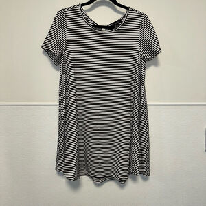 Women's Very J Dress Size S Black White Striped
